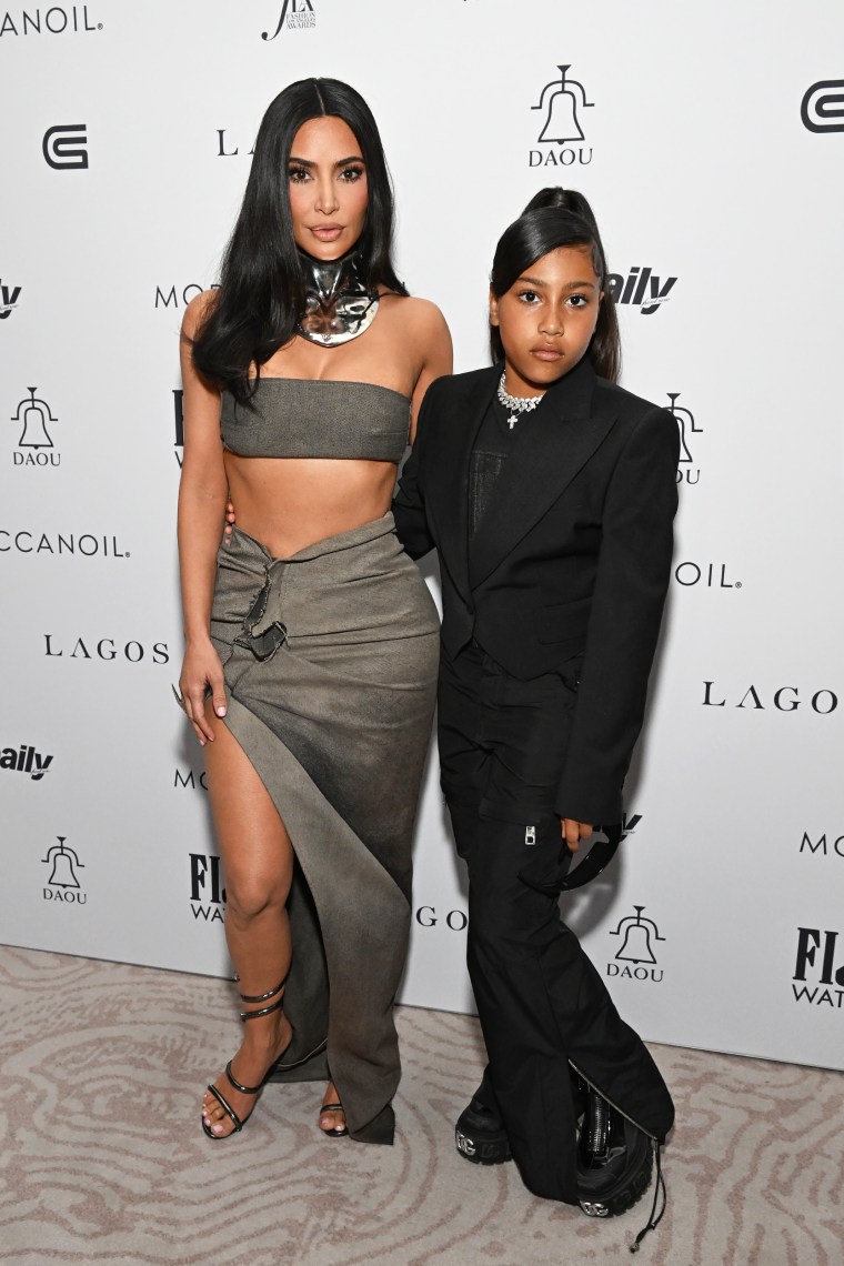 Kim Kardashian and North West at fashion event in 2023