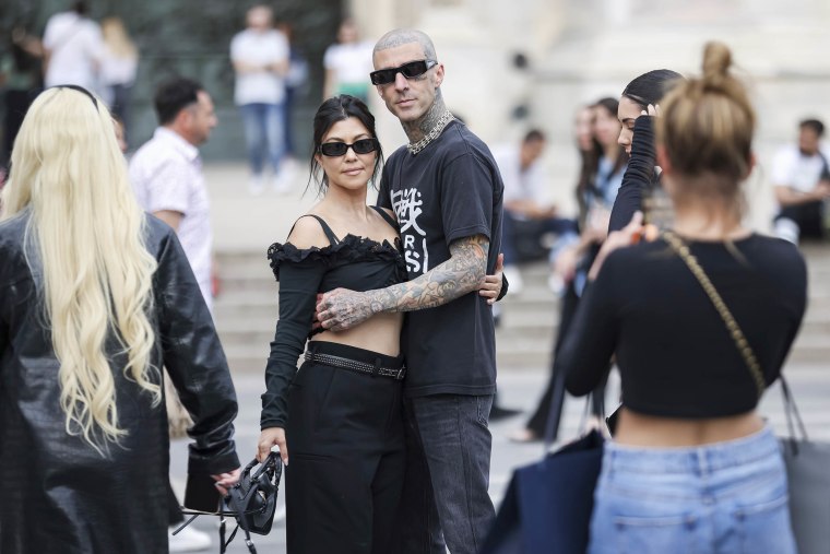 Kourtney Kardashian And Travis Barker Celebrity Sightings In Milan