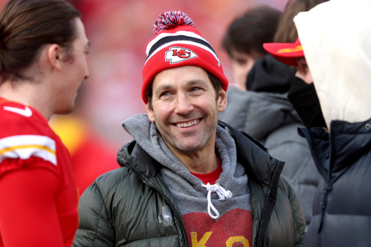 Paul Rudd at Chiefs' AFC Championship Game in 2022