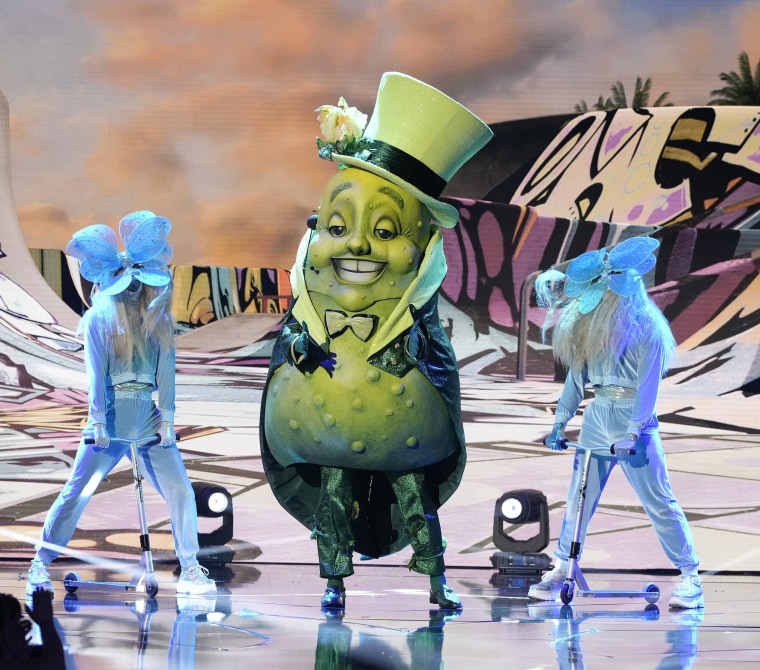 The Pickle during “2000’s Night" episode of "The Masked Singer."