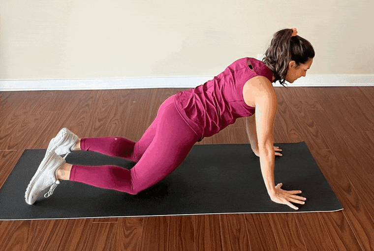 Modified pushups cross training exercise