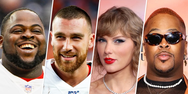 Khalen Saunders / Travis Kelce / Taylor Swift / Kameron Saunders