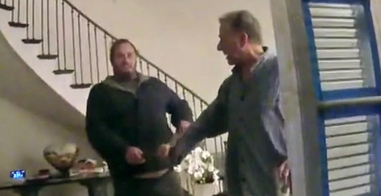 Left, body camera footage of David DePape moments before he attacked Paul Pelosi at her San Francisco home.