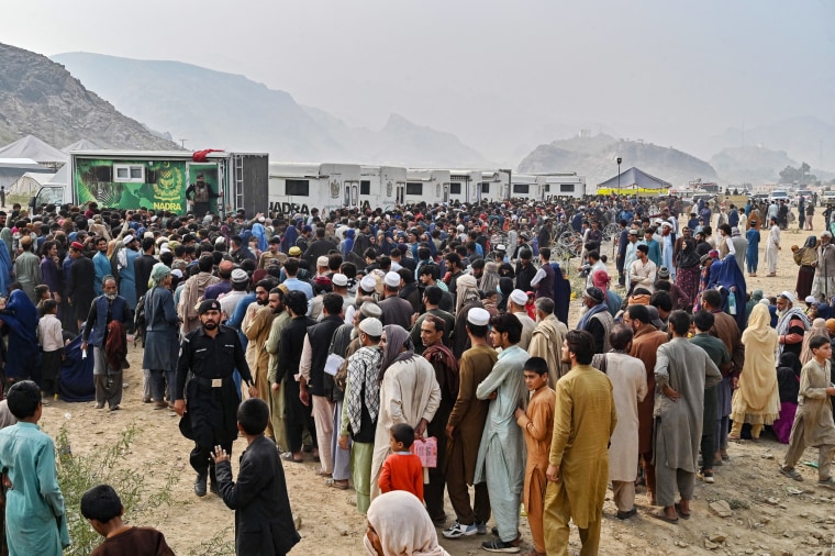 Hundreds of thousands of Afghans living in Pakistan faced the threat of detention and deportation on November 1, as a government deadline for them to leave sparked a mass exodus. 