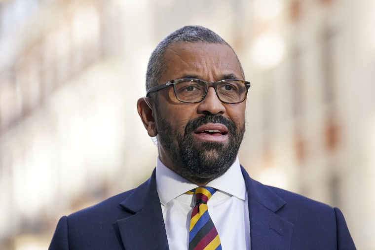 British Foreign Secretary James Cleverly in London.