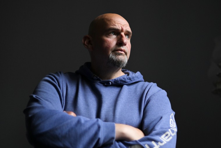 Sen. John Fetterman, D-Pa., poses for a portrait in his office in Washington.