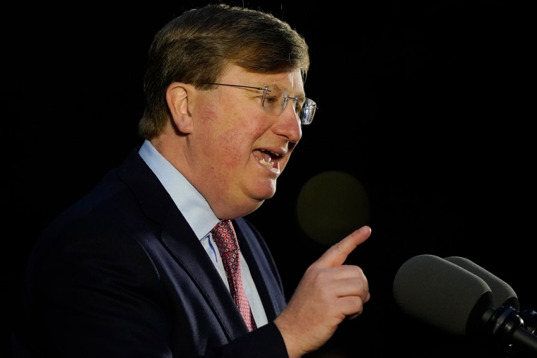 Republican Gov. Tate Reeves outlines his priorities during his State of the State address before a joint session of the Mississippi Legislature.