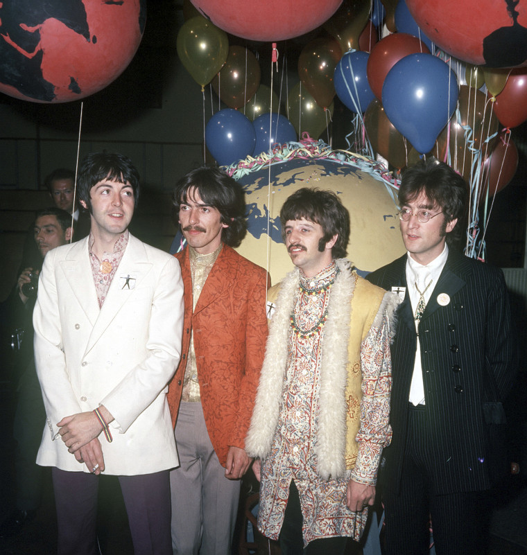 Paul McCartney, George Harrison, Ringo Starr and John Lennon in London,