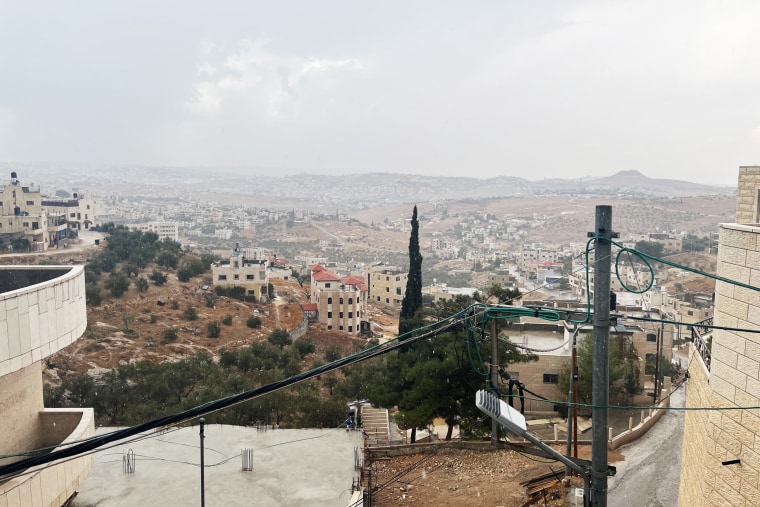 A view over the West Bank hills from the Jebril family home in Tekoa.