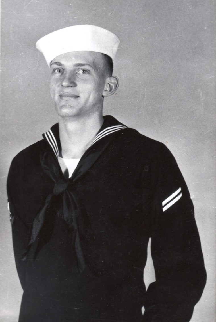 Phil Vasque in his navy uniform.