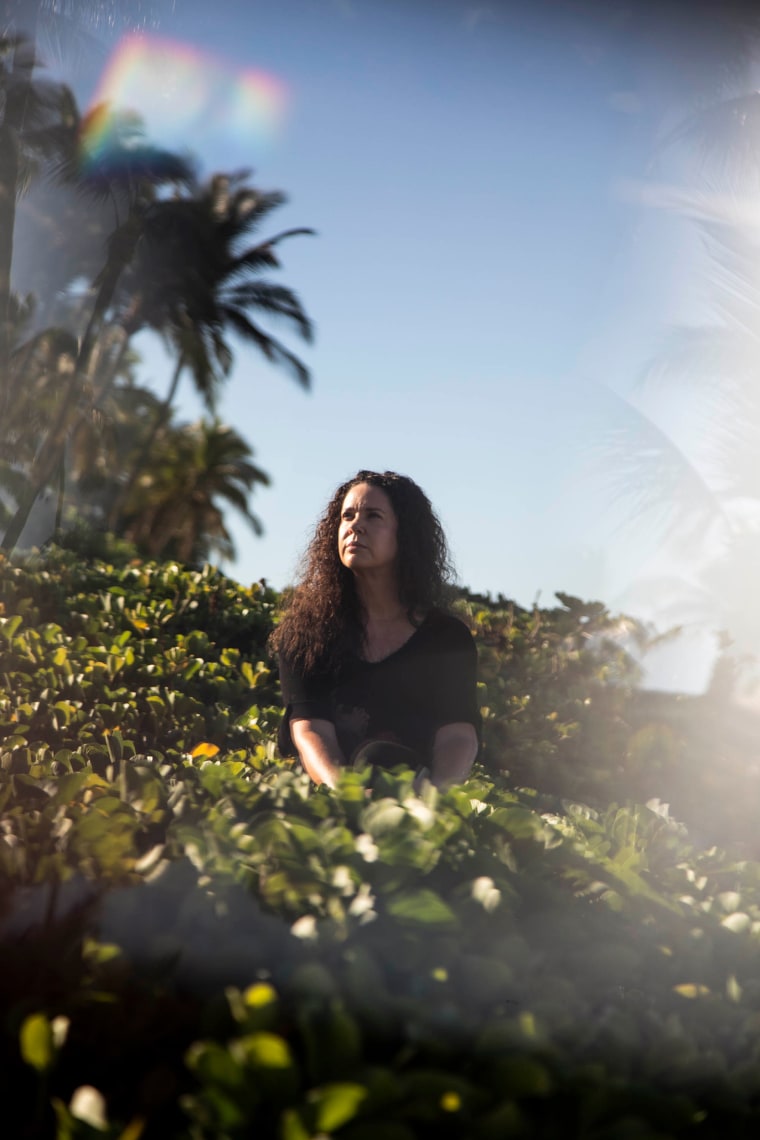 Trauma therapist Debbie Scott at Keawakapu Beach in Kihei, Hawaii, on Oct. 29. 