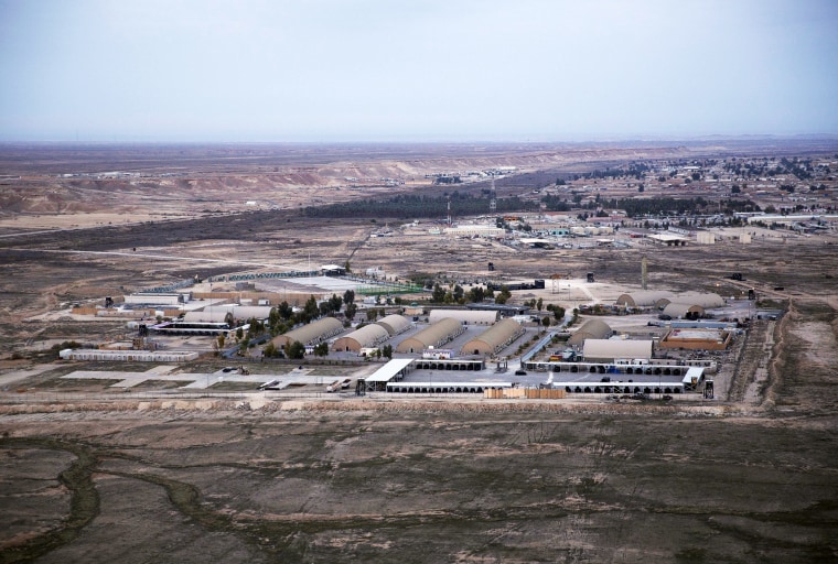 An aerial view of Ain al-Asad air base.