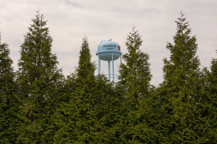 Buckingham County, Va.'s water tower.