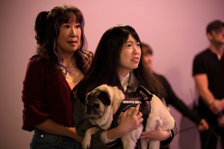 Sandra Oh as Jenny Yum and Awkwafina as Anne Yum in "Quiz Lady."