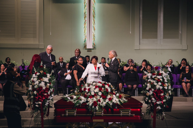Image: Dexter Wade's funeral with Rev Al Sharpton 