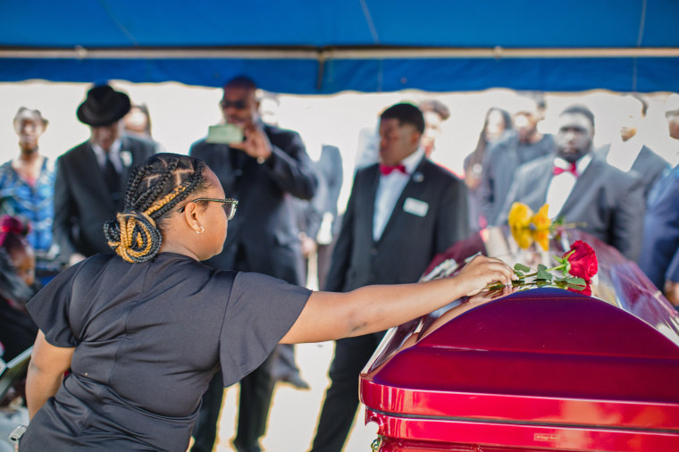 Image: Dexter Wade's funeral with Rev Al Sharpton 