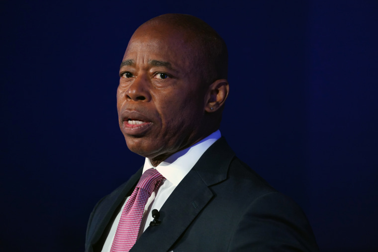 Mayor of New York City Eric Adams speaks during the 2023 Concordia Annual Summit at Sheraton New York