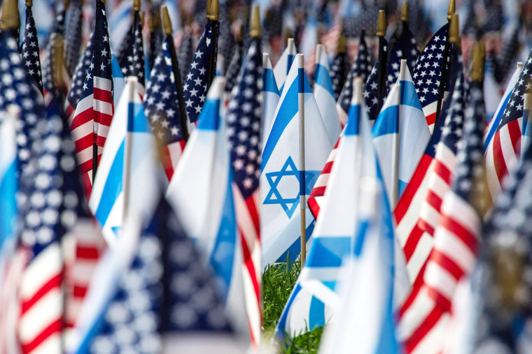 Israeli us flags
