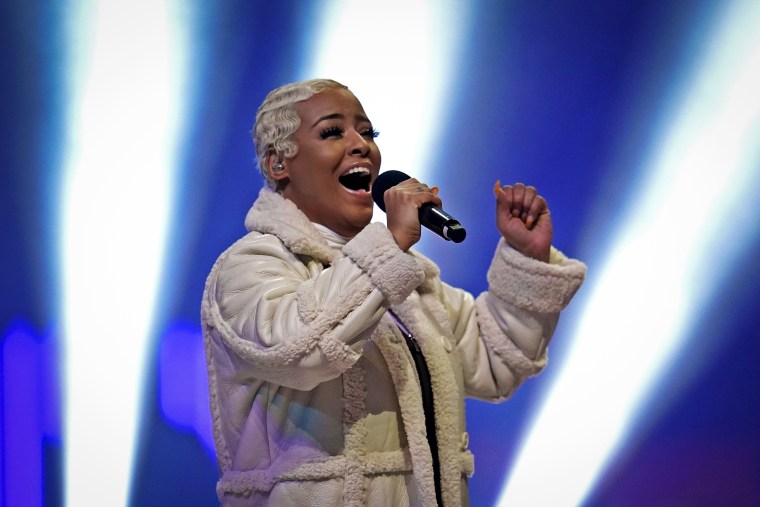 Bobbi Storm performs at halftime at Detroit Pistons game on Feb. 4, 2022.