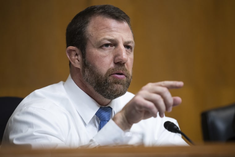 Sen. Markwayne Mullin, R-Okla., speaks at a Capitol Hill hearing on March 30, 2023