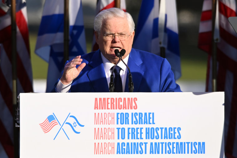 Pastor John Hagee during 'March For Israel'