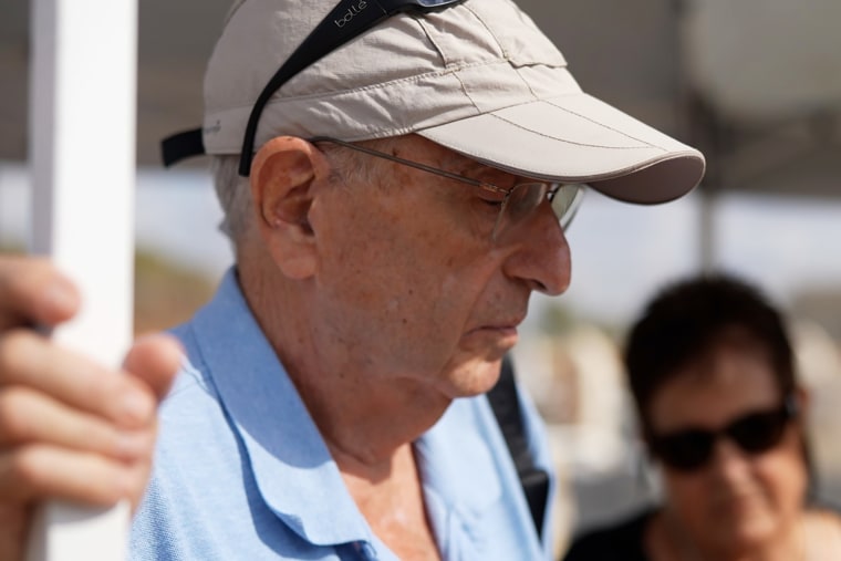 Beni Kutz at the Gan Yavne cemetery in Ashdod, southern Israel, today. 