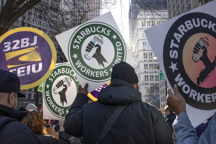 Starbusks union labor rally