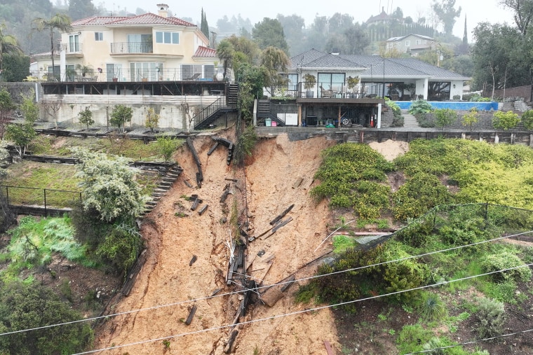 Landslide damages home amid heavy rains