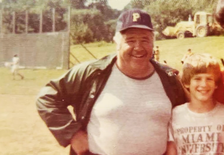 Coach Philip Foglietta and Philip Lyle Smith at the football camp.