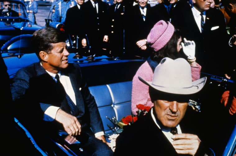 President John F. Kennedy, his wife Jacqueline Kennedy and Texas Gov. John Connally in Dallas.