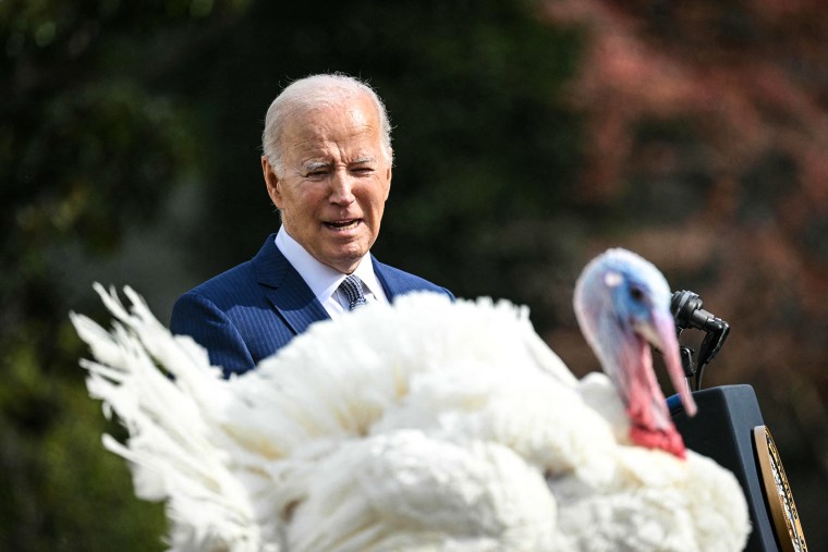 Image: President Joe Biden takes part in the National Thanksgiving Turkey pardon