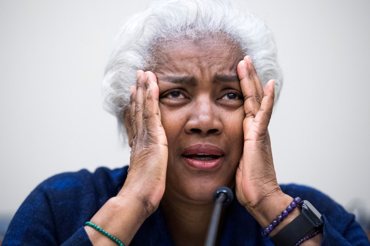 Democratic strategist Donna Brazile during a panel discussion with women leaders in Washington.