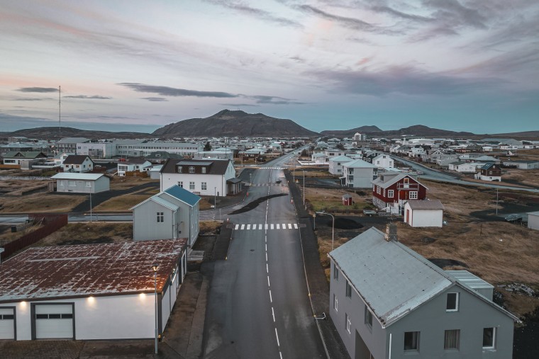 The town of Grindavik, Iceland, on Nov. 16, 2023. 