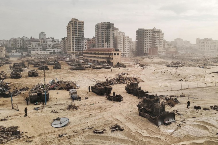 IDF handout image shows the ongoing ground operation against Palestinian Islamist group Hamas, in a location given as Gaza