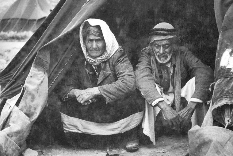 alestinian husband and wife driven from their homes by Israeli forces, 1948