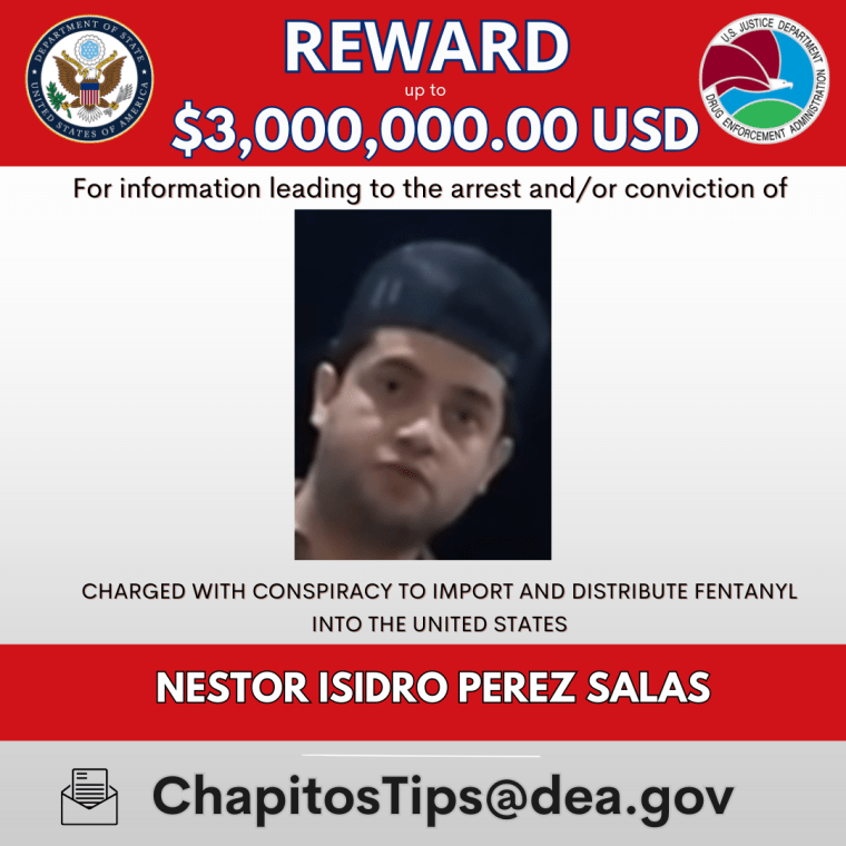 U.S. officials on Thursday announced the arrest of a "most-wanted" suspect, Néstor Isidro Pérez Salas, a.k.a. 'El Nini,' said to be head of security for the sons of 'El Chapo.' He's expected to be extradited to the United States. Mexican security forces arrested him Wednesday. President Biden weighed in with a statement today.
