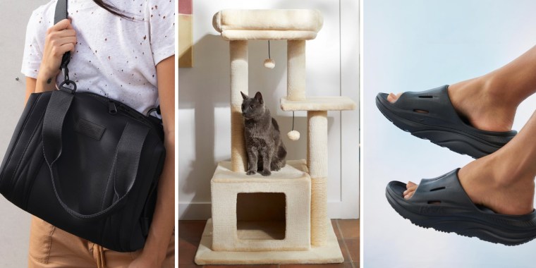 NBC Select editors share their favorite purchases from Black Friday and Cyber Monday including a Dagne Dover carryall, a faux fur cat tree and Hoka recovery slides. 