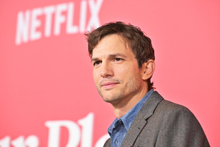 Ashton Kutcher attends Netflix's "Your Place or Mine" world premiere at Regency Village Theater on February 02, 2023 in Los Angeles, California. 
