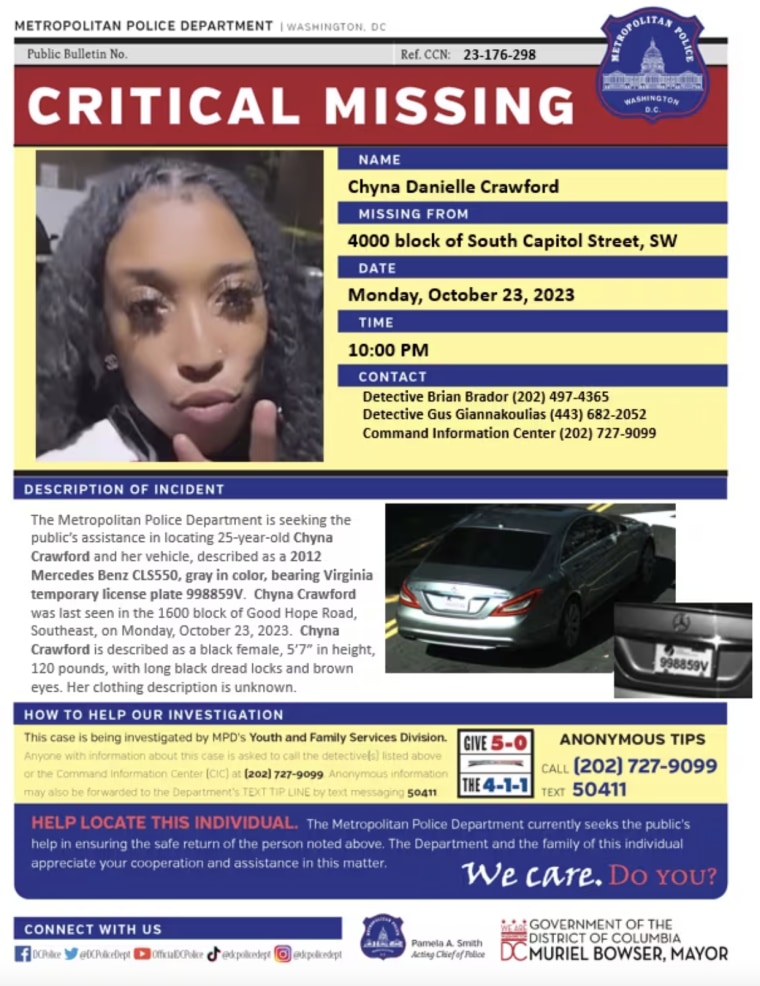 Chyna Crawford Missing Poster