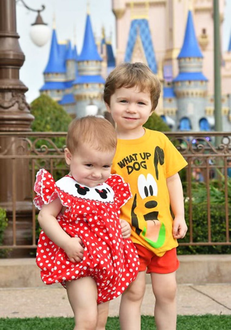 Poppy, 1, and Graham, 3, loved their first Disney experience.