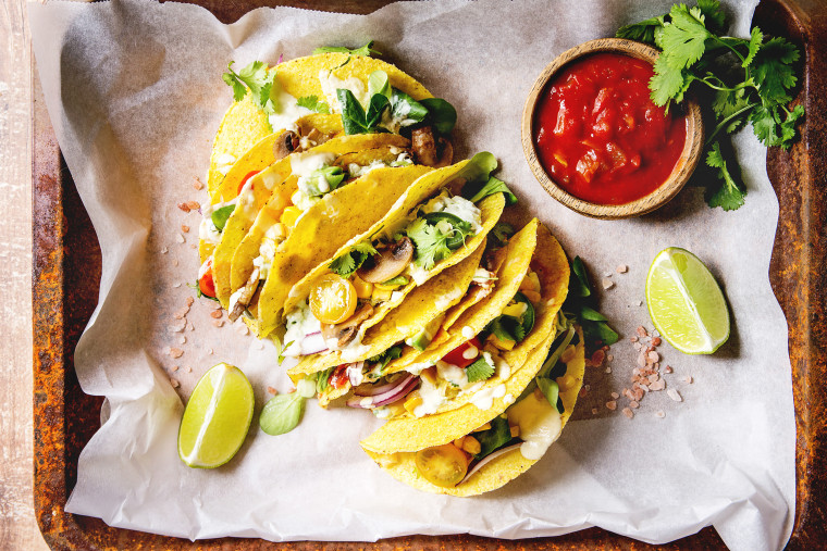 Vegetarian corn tacos