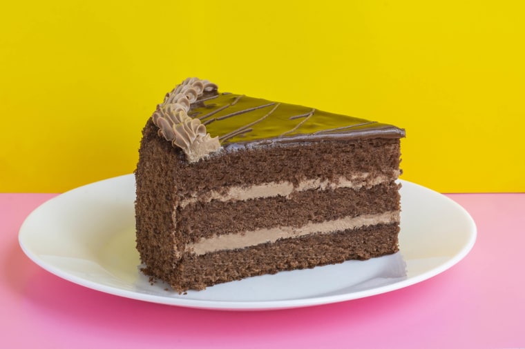 A piece of chocolate cake 