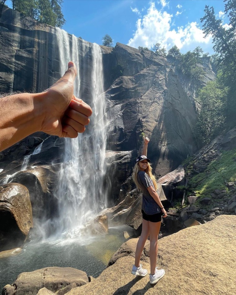 Heidi Berger and Daniel Ricciardo enjoying their outing in Yosemite.