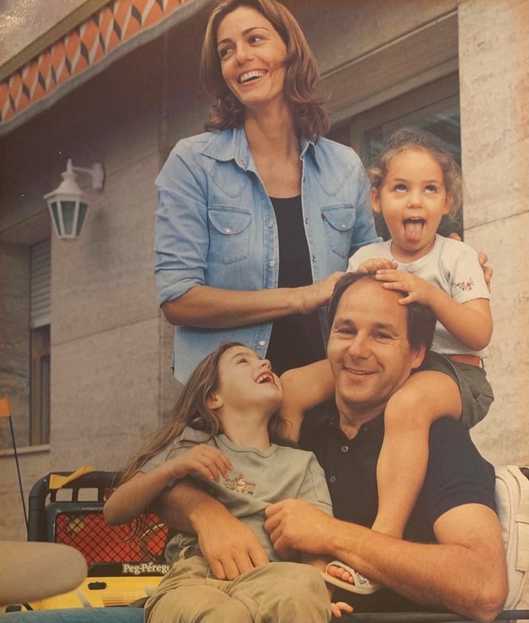 Gerhard Berger and Ana Corvo with their daughters Sara Maria and Heidi.