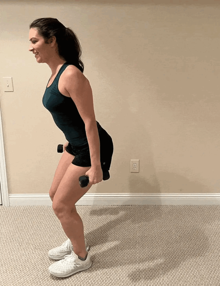 dumbbell exercise Backward lunge