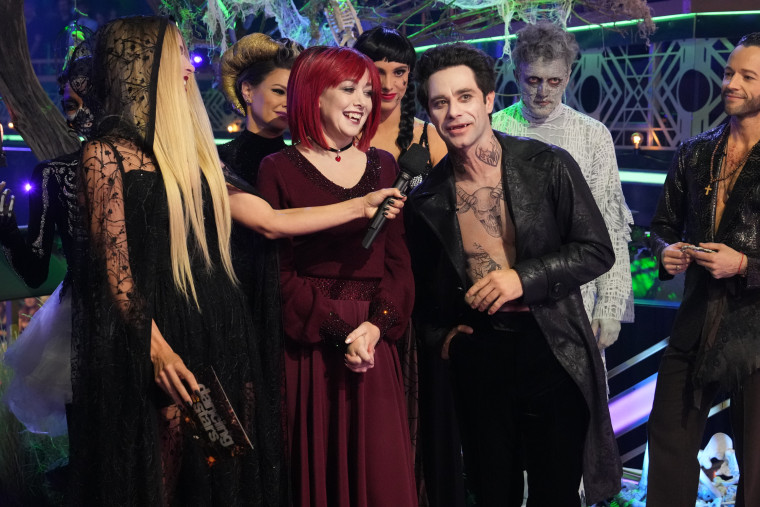 Alyson Hannigan and Sasha Farber on "Monsters Night" on "DWTS" on Oct.  31.