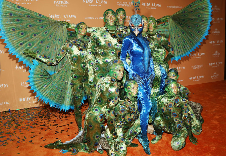 Heidi Klum’s NYC Halloween Party See Her Peacock Costume