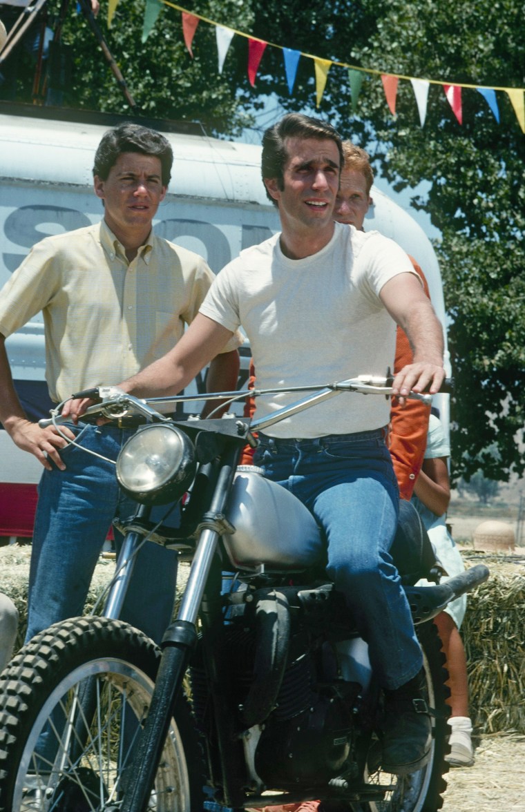 Anson Williams, Henry Winkler and Donny Most in "Happy Days."