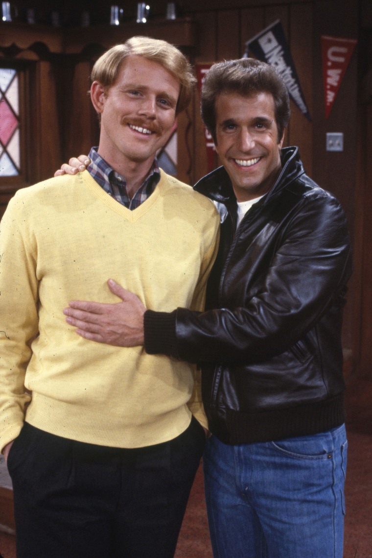 Ron Howard and Henry Winkler on "Happy Days."