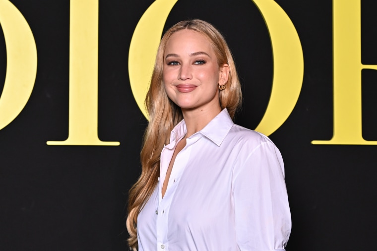 Jennifer Lawrence attends the Christian Dior Womenswear Spring/Summer 2024 show as part of Paris Fashion Week on Sept. 26, 2023.